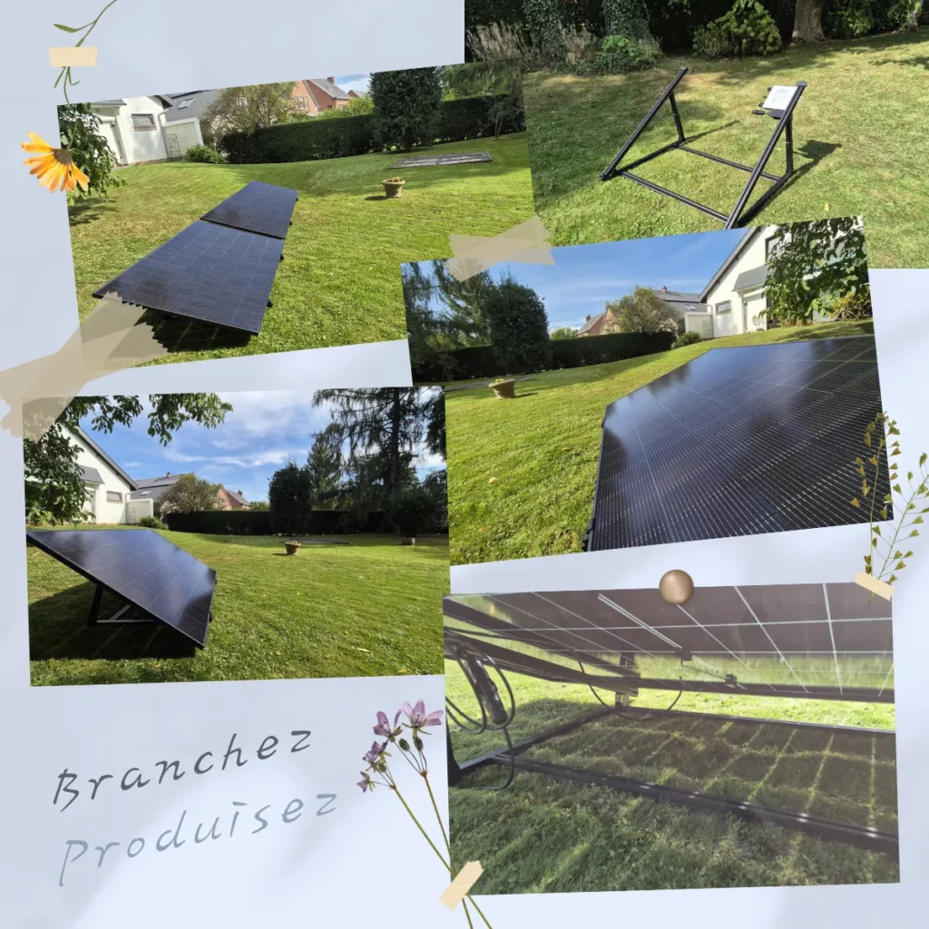 Kits solaires plug and play avec panneaux Trina Solar en paysage sur structures K-Seng