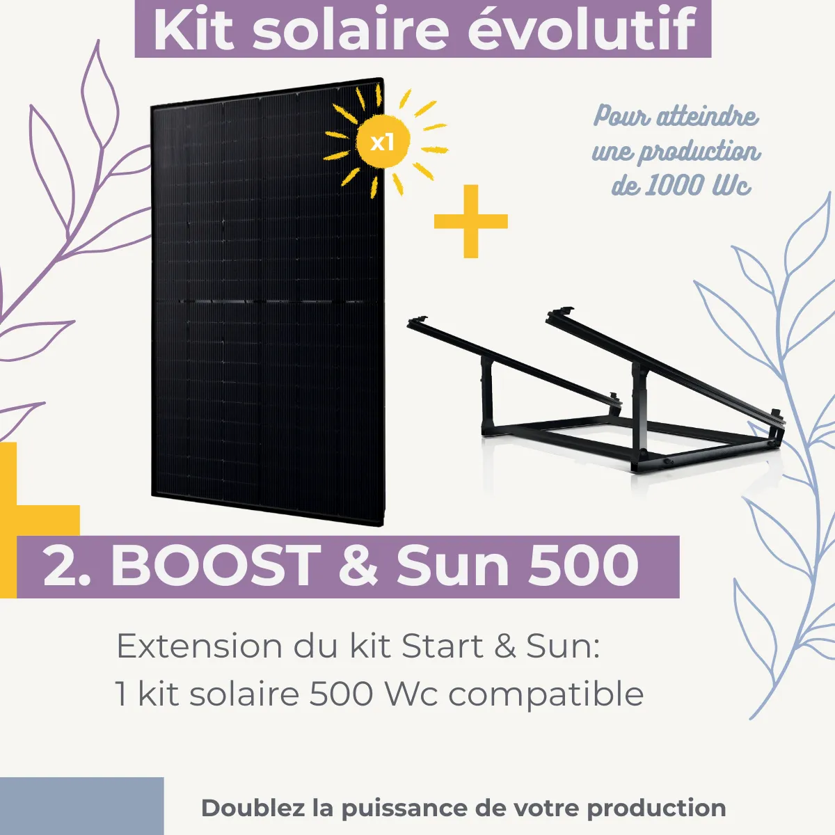 Kit solaire Boost and Sun 500 Wc