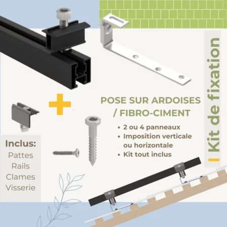 Kit de pose ardoise/fibro-ciment pour toiture inclinée