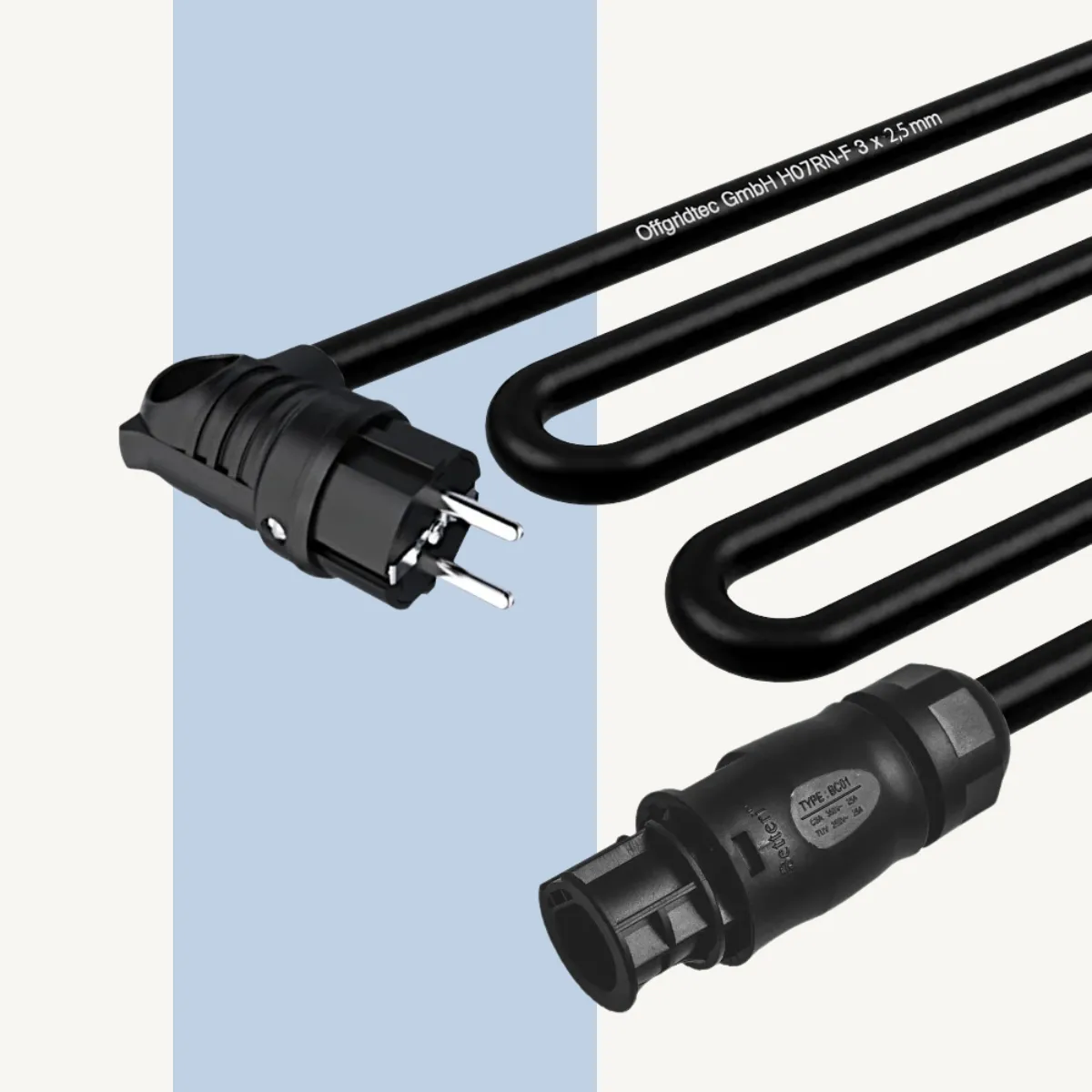 Câble AC Plug and Play de 5m, 10m, 15m (Betteri) compatible avec les micro-onduleurs Deye, Envertech et bien d'autres - Image 2