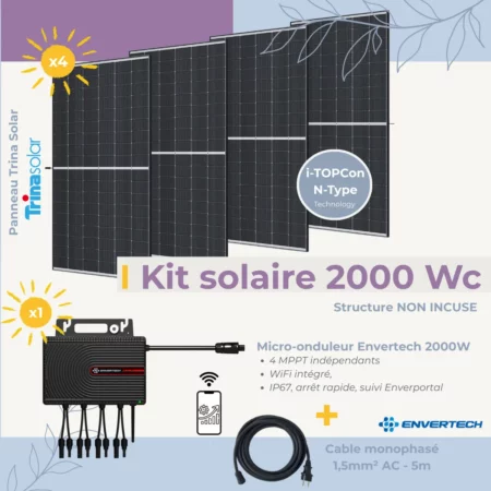 Kit solaire Plug and Play 2000 Wc