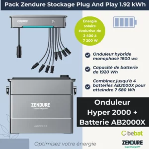 Zendure Stockage Plug And Play 1.92 kWh