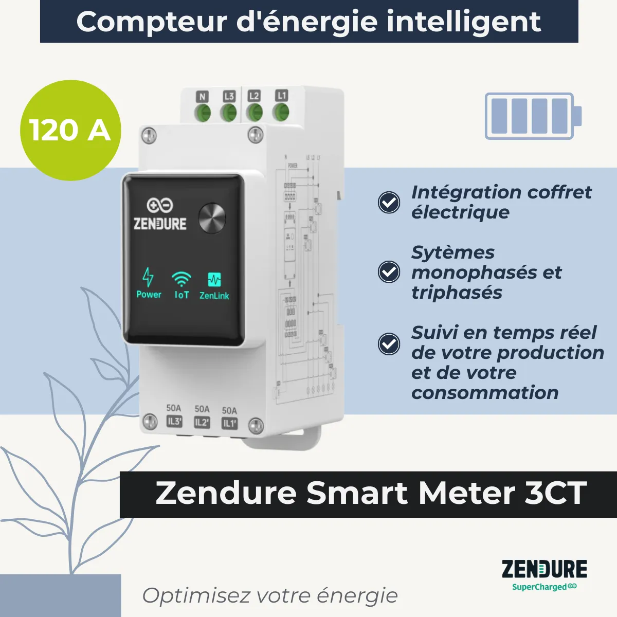compteur d'énergie intelligent Zendure