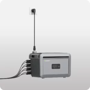 kit solaire Plug and Play 2000 Wc avec batterie Growatt Nexa 2000 sans structure