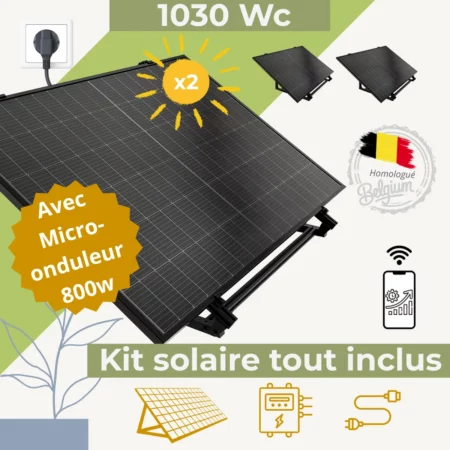 Kit solaire Plug and Play 1030 Wc avec onduleur 800W