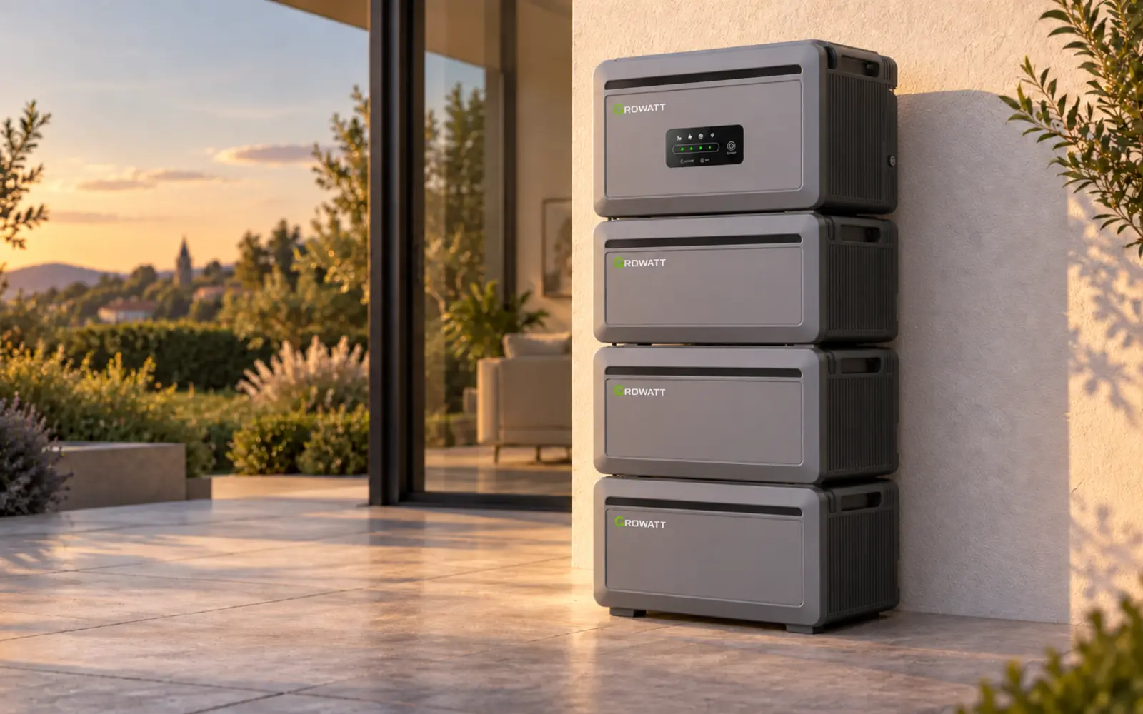 Growatt NEXA 2000 avec trois extensions de batterie EBM