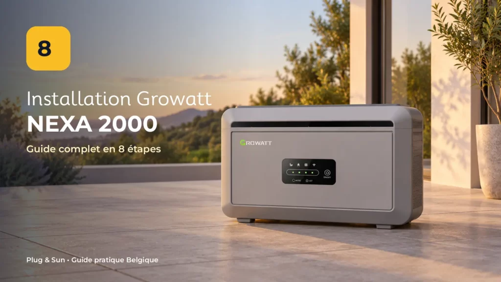 Installation Growatt NEXA 2000 en 8 étapes sur une terrasse