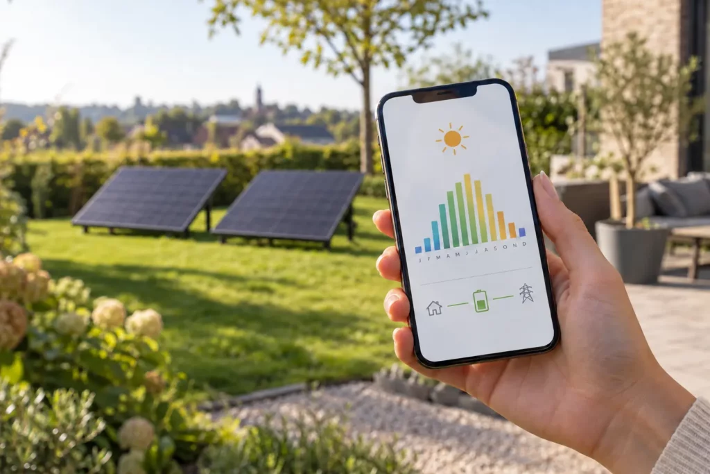 Suivi de production d’un kit solaire 1000 W sur smartphone